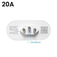 (20A)WiFi Smart Brazil Standard Socket Durable Voice Control Light Remote for Indoor Home House