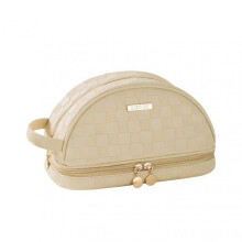 (Rice)Toast-Shape Design Makeup Package ELastic Lightweight Travel Cosmetics Bag for Camping