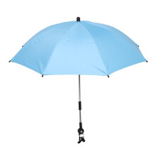 Baby-Kinderwagen-Sonnenschutzschirm, 55,5 cm, mit 360 verstellbarem Klemmhalterung, Blau