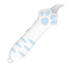 (Blue) Cute Box Cutter Cat Paw Shaped Mini Utility Knives Portable Retractable Letter Openers for Home/Office