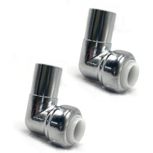 90 Degree Push Fit Radiator Angled Valve 15mm to 15mm