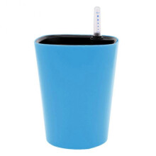 (Blue) Water Self-absorbent Flowerpot Breathable Holes Flowerpot Ornament for Office Desk