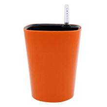 (Orange) Water Self-absorbent Flowerpot Breathable Holes Flowerpot Ornament for Office Desk