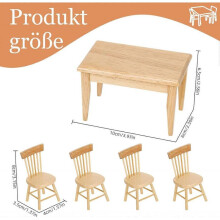 Miniature Table and Chairs Miniature Furniture Gnome Table Gnome Furniture Dollhouse Accessories Gnome Chair Miniature Table Baking Accessories