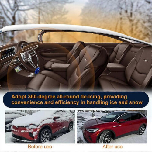 (1pc) Quick Portable Mini Deicer Electromagnetic Heated Snow Remover for Car Window Winter Supply 1