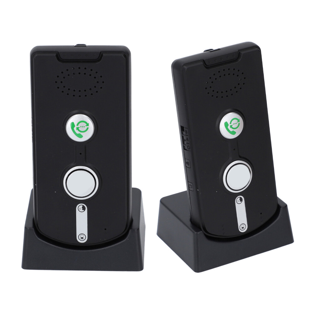 2 Way Voice Intercom Home Elderly Voice Activated Hands Free Wireless System 1000M Range Black 8711313549194