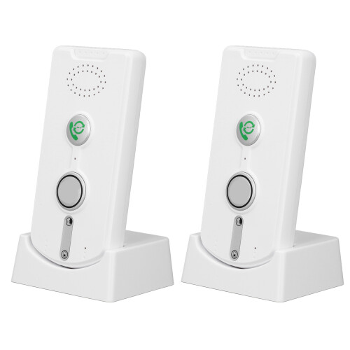 2 Way Voice Intercom Home Elderly Voice Activated Hands Free Wireless System 1000m Range White