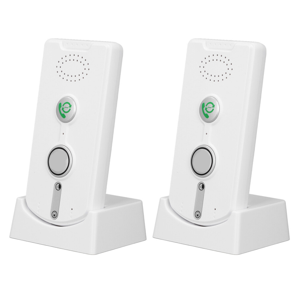 2 Way Voice Intercom Home Elderly Voice Activated Hands Free Wireless System 1000M Range White