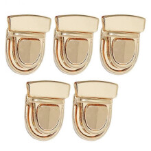 (5PCS,Light Blonde)5 Pcs Bag Iron Locks Clip Fine Handiwork Anti-corrision Box Lock for Travel Box