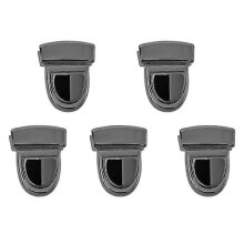 (5PCS,Black)5 Pcs Bag Iron Locks Clip Fine Handiwork Anti-corrision Box Lock for Travel Box