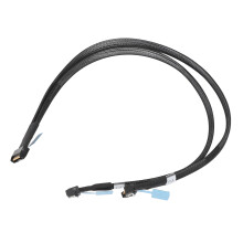 MCIO 8i 74Pin to 2 MCIO 4i 38Pin Cable 32GT/s 8 Channels PCIE5.0 MCIO X8 to 2 MCIO X4 Cable for Server Data Center 19.7in