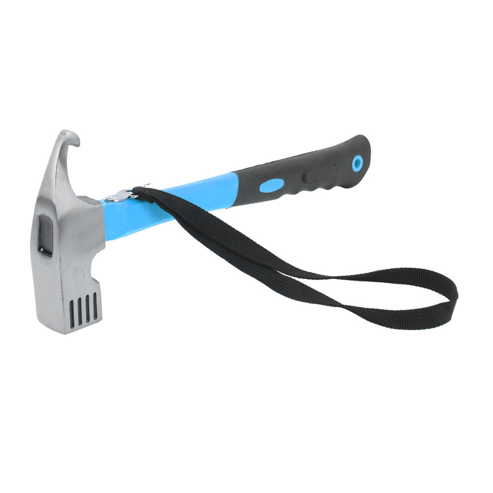 Claw Hammer ABS Rubber Iron Multifunctional Nailing Hammer with Hawkbill Curved Hook for Outdoor Camping Hiking Blue-image-OPC-PHQ998J-NEW