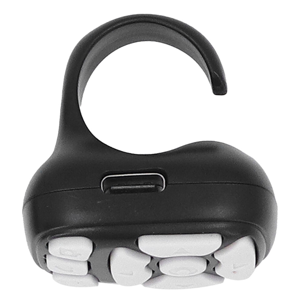Bluetooth Remote Control Scrolling Ring Wireless Page Turner Fingertip Scrolling Ring For Ios 15 Black 8281313552093
