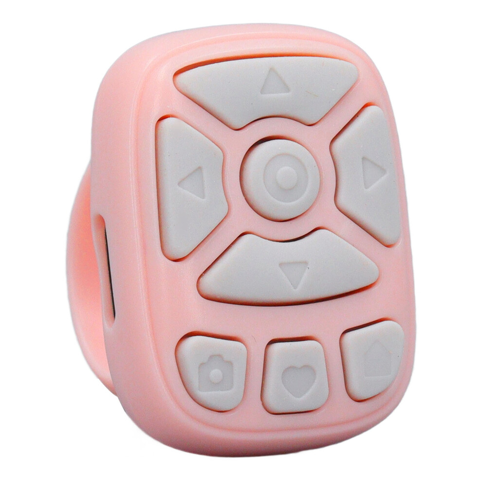 Bluetooth Remote Control Scrolling Ring Wireless Page Turner Fingertip Scrolling Ring For Ios 15 Pink 4661313552080