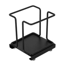 (Without Box, Black) Strong Carbon Steel Storage Box Smooth Surface Without Burrs Storage Rack for Storing Paper Cups and Straws