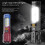(Red) Zoomable Waterproof Torchlight Portable LED Flashlight with Side Cobs Light 6 Lighting Modes Rechargeable Pocket Torches 5
