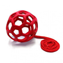 (Red)Horse Treat Ball Hanging Hay Feeder Toy Ball Multipurpose Feeding Toy for Horse Stable Stall