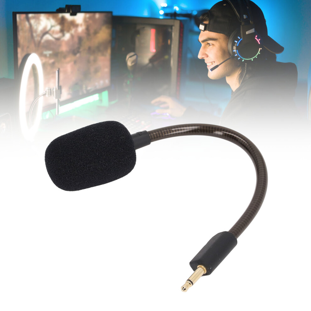Replacement Game Mic For Blackshark V2 For Blackshark V2 Pro Wireless Gaming Headsets 3.5Mm Plated Plug Bendable Mic Arm Gold/Black 7891313557922