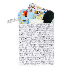2 Stück wasserdichte Stoffwindel-Wet-Dry-Taschen, 40x29cm, wiederverwendbarer Reiseorganizer