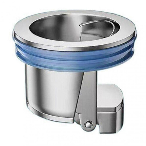 (Silver) Single Way Valves Floor Drain Deodorant Plug Quickly Draining Sewer Strainer Plug