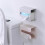 (Small Size,White)Wall Mount Simple Tissue Holder Punch-free Multifunctional Tissue Storage Box 4