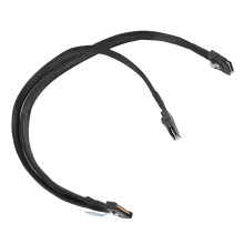 MCIO 8i auf SFF-8087 PCIe 5.0 32 GT/s 50 cm Silber