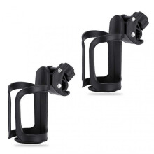 (2 Pack) Universal 360 Beverage Cup Holder for Baby Strollers Scooter Portable Space Saving Drink Bottle Cage