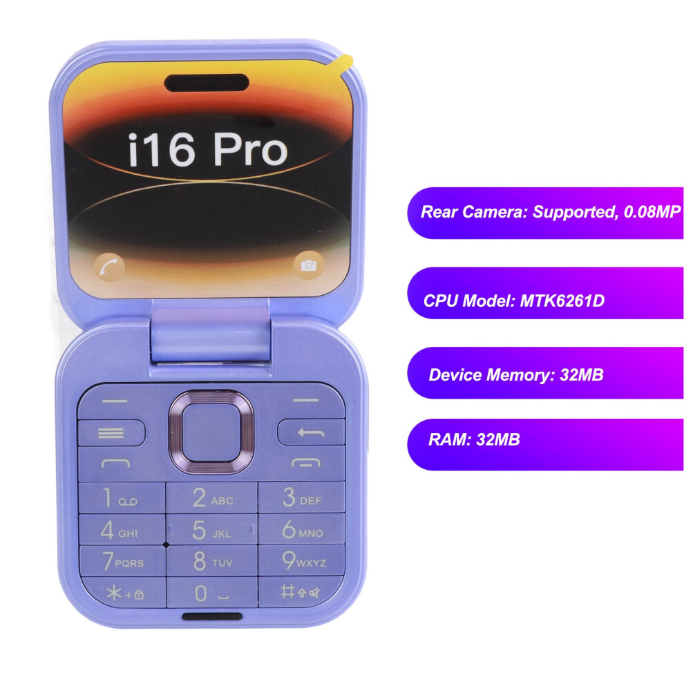 2G Flip Cell Phone For Seniors Dual Sim Big Buttons Phone With Led Flashlight Hd Rear Camera Fm Radio Magic Voice Blacklist Quick Dial Vibr 7601313564819