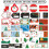 132 PCS Weihnachts Tags Aufkleber Selbstklebend Santa Schneemann Baum 2