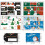 132 PCS Weihnachts Tags Aufkleber Selbstklebend Santa Schneemann Baum 3