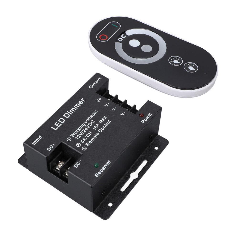 Dimmer Switch Dc 12Vâ24V 18A Pwm Led Light Strip Dimmer With Rf Remote Control Adjust Brightness Dimmer Light Switch 4071313567609