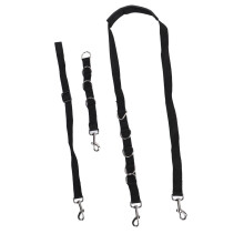 Hundepflege Bauchgurte Set aus 3 Stück, Nylon, verstellbar & Edelstahl, Schwarz