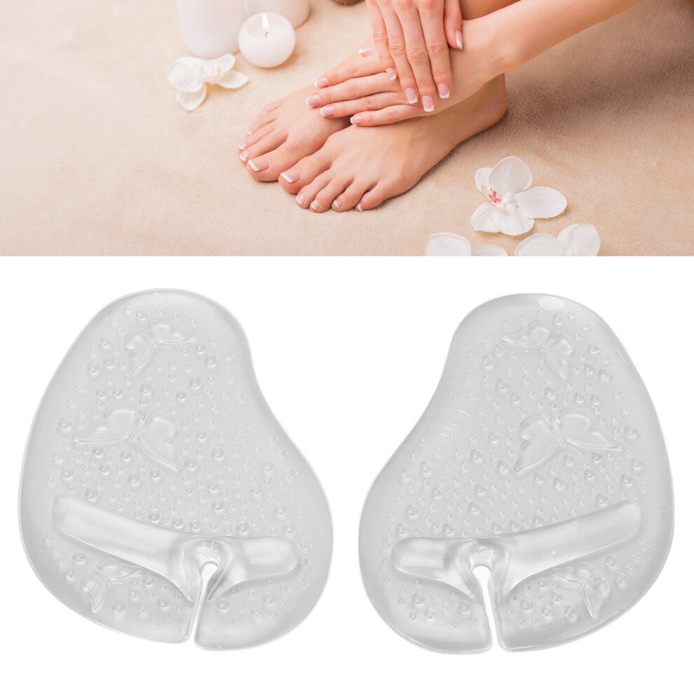1 Pair Sandal Toe Protector Non Slip Abrasion Resistant Butterfly Pattern Gel Metatarsal Pad Forefoot Cushion Insert for Flip Flop