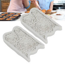 Silikon-Backform mit Rosen-Design, 2er-Pack, für Schokolade, Bonbons, Kuchen-Basteleien