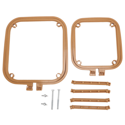 Doppellagiger Stickrahmen 1 Set Khaki ABS 2