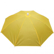 (Yellow)Outdoor Portable Rain Hat Anti-UV Beach Head Hats Accessory for Gardening Hiking Farming
