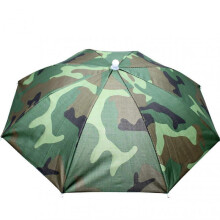 (Camouflage)Outdoor Portable Rain Hat Anti-UV Beach Head Hats Accessory for Gardening Hiking Farming