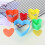 5pcs Heart-shaped Baking Molds Colored Plastic Biscuit Molds for Home Cooking 2