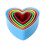 5pcs Heart-shaped Baking Molds Colored Plastic Biscuit Molds for Home Cooking 1