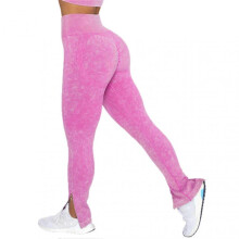(S, Red) Women's High Waist Scrunch Butt Lifting Seamless Leggings for Workout Yoga Gym