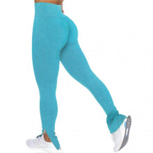 (M, Green) Women's High Waist Scrunch Butt Lifting Seamless Leggings for Workout Yoga Gym