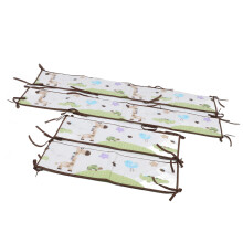 4pcs Baby Cot Bumper Pure Color Breathable Soft Printed Mesh Lining Head Protection Baby Cot Borders for Cridle Type B