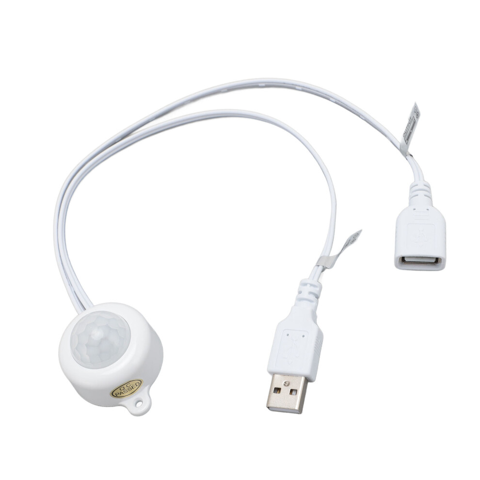 Pir Motion Activated Sensor Usb Interface Plug And Play Dc5v To 24V Infrared Sensor Controller For Light Control White 6931313574091