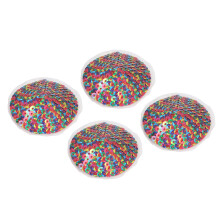 2 Paare runde Nippelabdeckungen mit farbigen Pailletten, selbstklebend