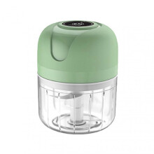 (250ml, Green) Mini Wireless Electric Garlic Chopper Multifunctional Ginger Chili Garlic Masher