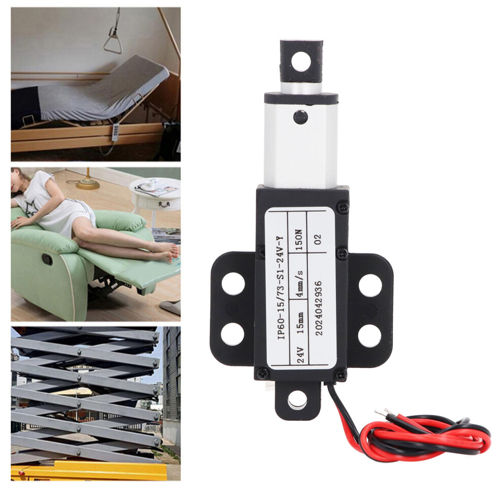 Mini Electric Linear Actuator 15Mm Stroke 150N Thrust 4Mm/S Speed Small Linear Motion Actuator With Limit Switch Dc24v 3011313574611