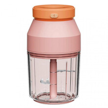 (400ML,Pink)Kitchen Garlic Press Food Chopper Labor-Saving Stirring Mashed Garlic Masher for Meat Sauce or Salad