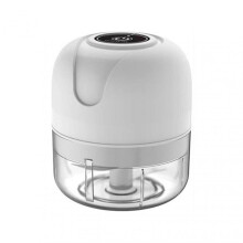 (100ML, White) Mini Wireless Electric Garlic Chopper Multifunctional Ginger Chili Garlic Masher