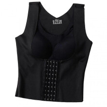 (2XL, Black) Women\'s 4-in-1 Waist Buttoned Bodysuits Women\'s Waist Cincher Tank Top Suitable for Workout Training