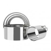 Stainless Steel Biscuit Mold Round Pastry Cutters Set with Handles 4cm/5cm/6cm/7cm/8cm Pastry Cutter